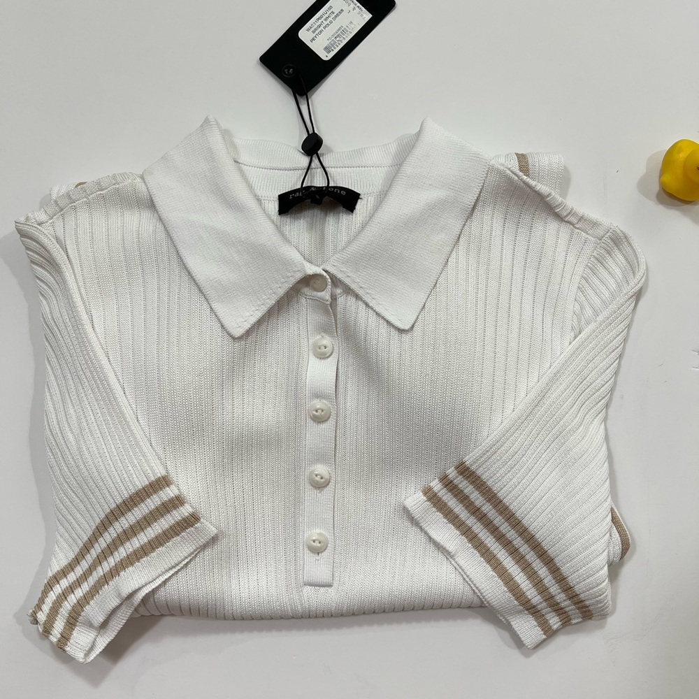 NWT๐ rag & bone Peyton Polo Knit Dress SZ-L - Picture 10 of 14